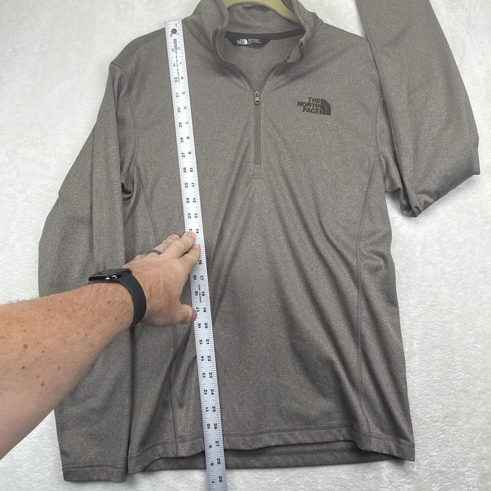 The North Face Tech Glacier 1/4 Zip Men's S Brown Fleece Pullover NF0A2VG7‎